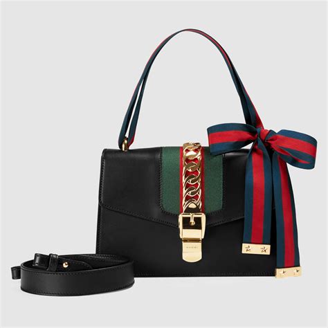 gucci strap purse black|Gucci Leather Shoulder Strap .